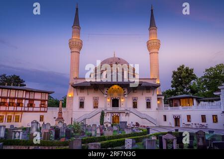 Sehitlik Moschee, Columbiadamm, Tempelhof, Tempelhof-Schöneberg, Berlin, Deutschland *** Légende locale *** , Berlin, Deutschland Banque D'Images