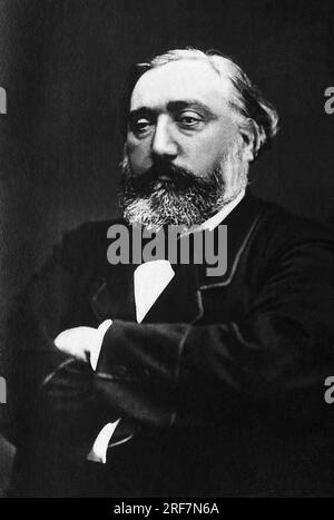 Portrait de Leon Gambetta (1838-1882), avocat et homme politique francais. Banque D'Images