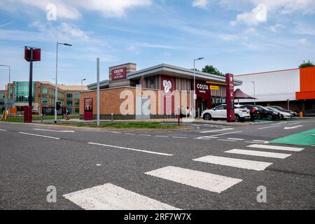 Un drive-in Costa Coffee à Newbury Berkshire Banque D'Images