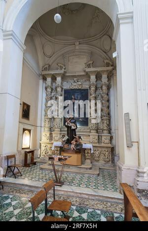 Via Giuseppe Libertini rue, Église de Sant'Anna, intérieur, Lecce, Pouilles, Italie, Europe Banque D'Images