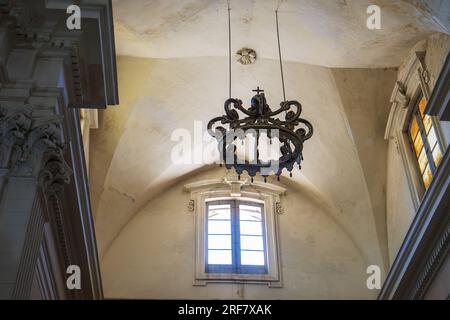 Via Giuseppe Libertini rue, Église de Sant'Anna, intérieur, Lecce, Pouilles, Italie, Europe Banque D'Images