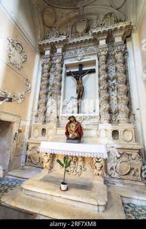 Via Giuseppe Libertini rue, Église de Sant'Anna, intérieur, Lecce, Pouilles, Italie, Europe Banque D'Images