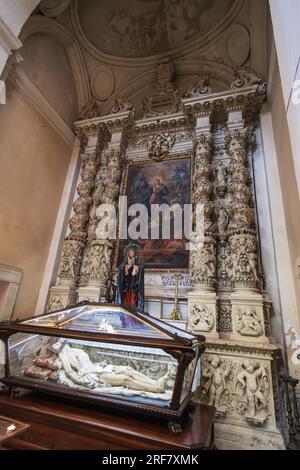 Via Giuseppe Libertini rue, Église de Sant'Anna, intérieur, Lecce, Pouilles, Italie, Europe Banque D'Images