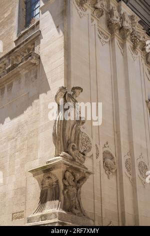 Via Giuseppe Libertini rue, Église de Sant'Anna, intérieur, Lecce, Pouilles, Italie, Europe Banque D'Images