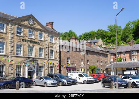 Cromford Village The Greyhound Hotel Derbyshire Dales Derbyshire Angleterre UK GB Europe Banque D'Images