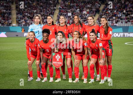 Auckland, Auckland, Nouvelle-Zélande. 2 août 2023. La formation de départ du Portugal au début du match de la coupe du monde FIFA WomenÃs 2023 Group E contre les États-Unis à l'Eden Park Stadium à Auckland, en Nouvelle-Zélande. USA 0:0 Portugal (image de crédit : © ira L. Black/ZUMA Press Wire) USAGE ÉDITORIAL SEULEMENT! Non destiné à UN USAGE commercial ! Banque D'Images