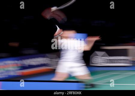 Sydney, Australie. 01 août 2023. Cette image a été prise avec une vitesse d'obturation lente de Ricky Tang d'Australie en action pendant le jour 1 de l'Open d'Australie Sathio Group 2023 au Quaycentre le 1 août 2023 à Sydney, Australie Credit : IOIO IMAGES/Alamy Live News Banque D'Images