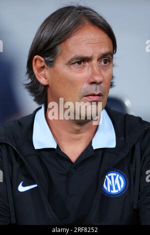 Stade national, Tokyo, Japon. 1 août 2023. Simone Inzaghi entraîneur-chef (Inter), 1 AOÛT 2023 - football/football : match amical entre le Paris Saint-Germain et l'Inter Milan au Stade National, Tokyo, Japon. Crédit : Yohei Osada/AFLO SPORT/Alamy Live News Banque D'Images