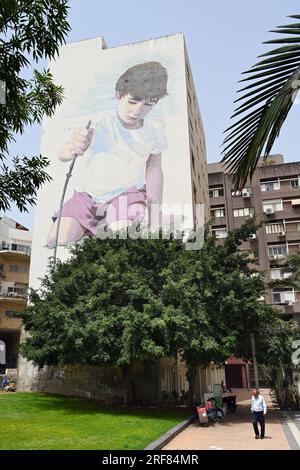 Peinture murale à Hadera Banque D'Images