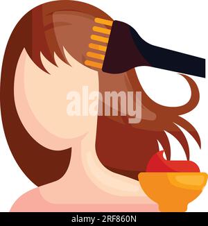 Conception d'icône vectorielle de coloriste de cheveux, symbole de beauté et de soins personnels, signe de cosmétiques et de dermatologue, illustration stock d'esthétique corporelle, Color Applica Illustration de Vecteur