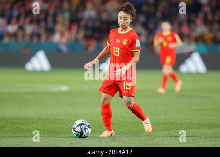 Adélaïde/Tarntanya, Australie, 1 août 2023, coupe du monde féminine de la FIFA (Groupe D - match #39) Angleterre vs Chine, Linyan ZHANG crédit : Mark Willoughby/Alamy Live News Banque D'Images