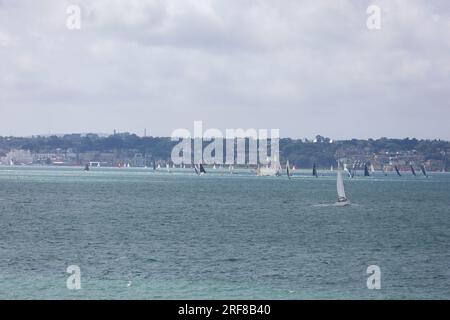 Cowes, IOW, Royaume-Uni. 01 août 2023. Cowes week. Photographe : Paul Lawrenson, crédit photo : PAL News/Alamy Live News Banque D'Images