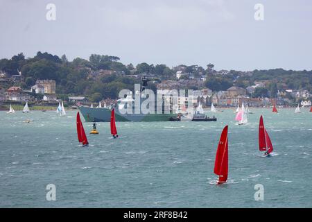 Cowes, IOW, Royaume-Uni. 01 août 2023. Cowes week. Photographe : Paul Lawrenson, crédit photo : PAL News/Alamy Live News Banque D'Images