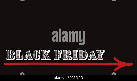 Black Friday sale Banner promotion marketing discount événement bannière ou carte design illustration vectorielle espace de copie Illustration de Vecteur