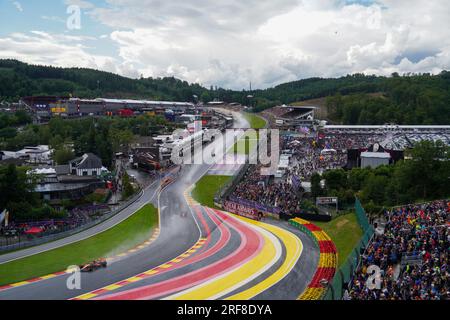 Oscar Piastri d'Australie au volant de la McLaren F1 Team MCL60 Mercedes (81) lors du Grand Prix de Belgique de Formule 1 MSC Cruises 2023 le 30 juillet 2023 à Francorchamps, en Belgique. Banque D'Images