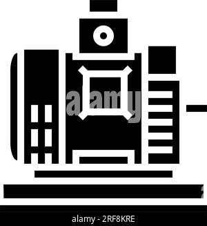 illustration vectorielle d'icône de glyphe d'ingénieur électricien de générateur dc Illustration de Vecteur