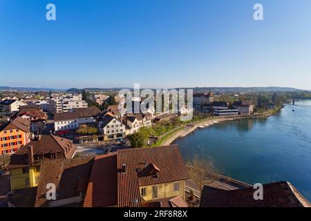 Vue panoramique d'Aarburg, Canton Argovie, Alpes suisses, Suisse Banque D'Images