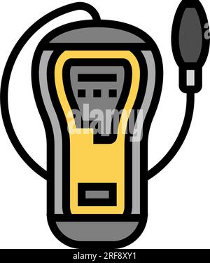 illustration vectorielle de l'icône couleur du service de gaz du détecteur de fuite Illustration de Vecteur