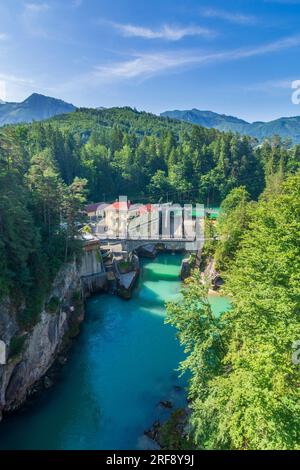 Micheldorf in Oberösterreich : centrale électrique dans la gorge Steyrdurchbruch (percée de la rivière Steyr) à Steyr, Nationalpark Region, Oberösterreich, Upper A Banque D'Images