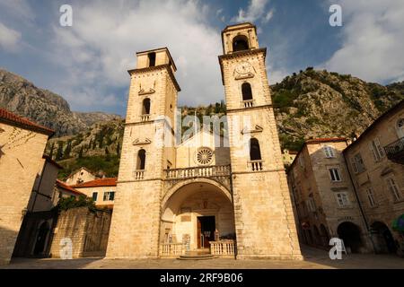 La cathédrale de Saint Tryphon dans la vieille ville de Kotor au Monténégro en Europe de l'est Banque D'Images