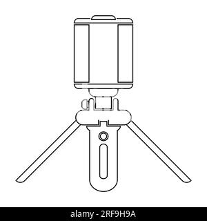 Conception de symbole d'illustration vectorielle d'icône de trépied Banque D'Images