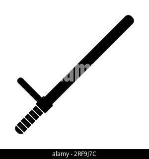 Icône de matraques de police, conception de symbole d'illustration vectorielle Banque D'Images