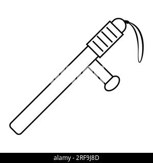 Icône de matraques de police, conception de symbole d'illustration vectorielle Banque D'Images