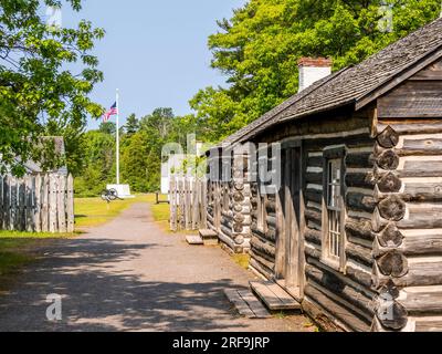 Fort Wilkins Historic State Park préserve l'avant-poste militaire restauré de 1844 à Copper Harbor Michigan USA Banque D'Images