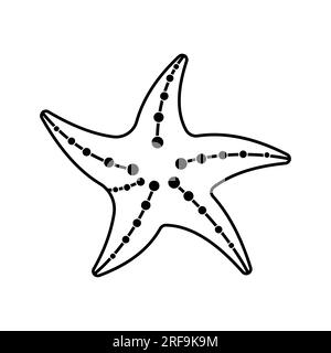 Conception de symbole d'illustration vectorielle d'icône de poisson d'étoile Banque D'Images