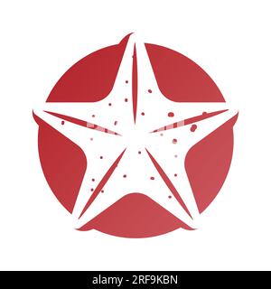 Conception de symbole d'illustration vectorielle d'icône de poisson d'étoile Banque D'Images