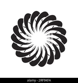 Motif circulaire icône dessin de symbole d'illustration vectorielle Banque D'Images