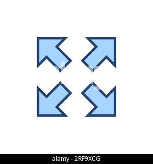 Vecteur d'icône plein écran. Développer en plein écran signe et symbole. Symbole flèches Illustration de Vecteur