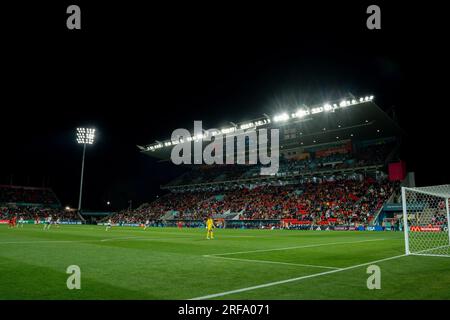 Adélaïde, Aus. 01 août 2023. Adélaïde, Australie, 1 août 2023 : vue à l'intérieur du stade lors du match de football du groupe D de la coupe du monde féminine 2023 entre les relations publiques chinoises et l'Angleterre au stade Hindmarsh d'Adélaïde, Australie. (NOE lamas/SPP) crédit : SPP Sport Press photo. /Alamy Live News Banque D'Images