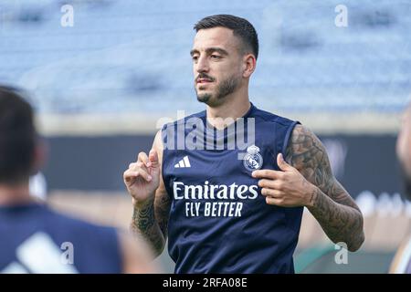 Orlando, Floride, États-Unis, 1 août 2023, Real Madrid lors d'une séance d'entraînement avant leur match contre la Juventus au Camping World Stadium . (Crédit photo : Marty Jean-Louis/Alamy Live News Banque D'Images