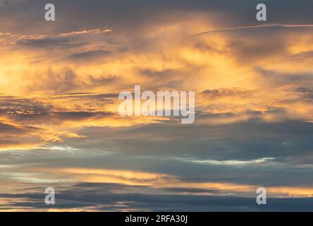 L'éclairage de l'heure dorée est doux, diffus et avec peu de contraste, puisque le soleil est bas dans le ciel et il crée cet effet chaud et lumineux. contexte Banque D'Images