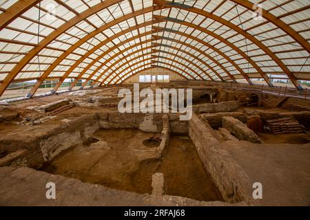 Catalhoyuk est plus ancienne ville du monde avec de grandes chalcolithique néolithique et mieux conservés dans l'établissement de la ville de Konya, Cumra. Elle a été construite vers 7500 av. Banque D'Images