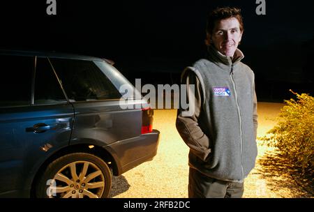 Portrait Champion jockey Tony McCoy, Lambourn, Royaume-Uni. Banque D'Images