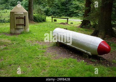 Poids du béton sur le site de lancement V1 Val Ygot d'Ardouval. Banque D'Images