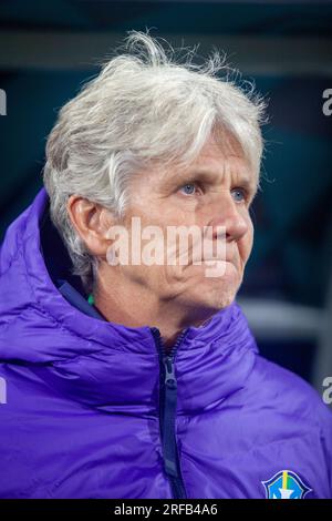 Melbourne, Australie . 02 août 2023. Melbourne Rectangular Stadium SUNDHAGE Pia (SWE) entraîneur-chef du Brésil lors de la coupe du monde féminine de la FIFA Australie/Nouvelle-Zélande 2023 Group F match entre la Jamaïque et le Brésil au Melbourne Rectangular Stadium le 2 août 2023 à Melbourne, Australie. (Patricia Pérez Ferraro/SPP) crédit : SPP Sport Press photo. /Alamy Live News Banque D'Images