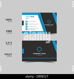 Création moderne et propre modèle de carte d'affaires Illustration de Vecteur