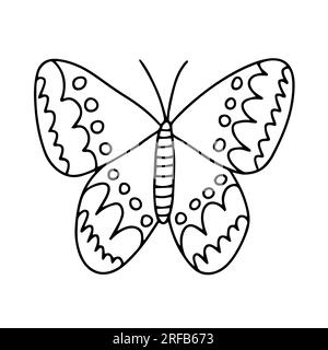coloriage papillon chou Illustration de Vecteur