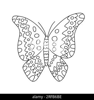 coloriage papillon chou Illustration de Vecteur