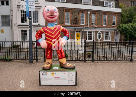 Morph Sculture Trail autour de Londres pour les enfants et les familles 1 août 2023, Aardman amination faite par Nick Park Banque D'Images