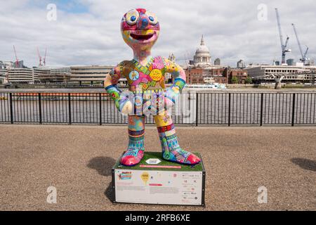 Morph Sculture Trail autour de Londres pour les enfants et les familles 1 août 2023, Aardman amination faite par Nick Park Banque D'Images