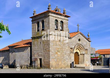 Romane Motherchurch, 12e siècle. Sernancelhe, Beira Alta. Portugal Banque D'Images