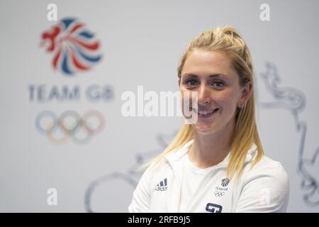 Photo du dossier datée du 30-06-2021 de Laura Kenny. Stephen Park, directeur de la performance British Cycling, dit que ce serait « un étirement » pour Laura Kenny de faire partie de l’équipe pour les Jeux Olympiques de Paris l’an prochain. Date de publication : mercredi 2 août 2023. Banque D'Images