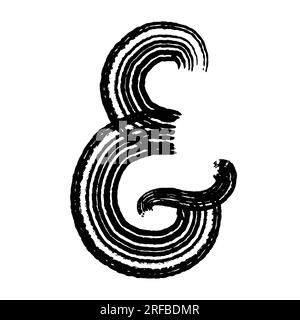 Et Ampersand signe symbole décoratif dessin à la main Illustration de Vecteur