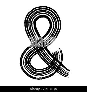 Et Ampersand signe symbole décoratif dessin à la main Illustration de Vecteur