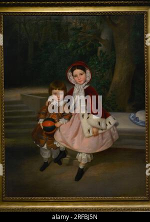 Joaquin Espalter Rull (1809-1880) Peintre espagnol. Manuel et Matilde Alvarez Amorós, 1853. Huile sur toile, 159 x 126 cm. Musée du Prado. Madrid. Espagne. Banque D'Images