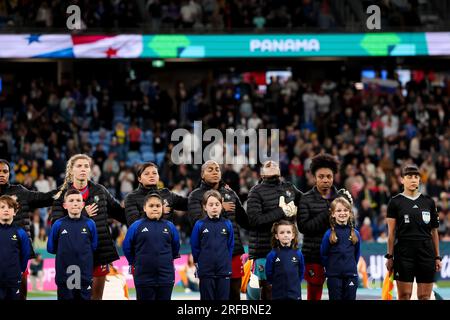 Sydney, Australie, 2 août 2023. Panama lors du match d'avant-match de la coupe du monde féminin entre le Panama et la France au stade Allianz le 02 août 2023 à Sydney, en Australie. Crédit : Damian Briggs/Speed Media/Alamy Live News Banque D'Images